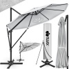 Afbeelding van tillvex® Premium aluminium parasol 330 cm, met afdekking, windbescherming en 360° draaibaar