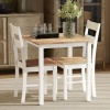 Afbeelding van HOMCOM Eetkamerstoel van Rubberhout 50,5L x 40B x 88,5H cm Eikenkleur