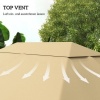 Afbeelding van Outsunny vervangend dak voor pavilion - polyester - khaki