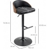 Afbeelding van HOMCOM Verstelbare Barhocker 835-588