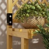 Afbeelding van Outsunny Bloemenstandaard Geel Vurenhout 60x50x166 cm