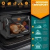 Afbeelding van TRESKO® Opvouwbare hondenbox met likmat en spatel, S, 50 x 34 x 34 cm, antraciet