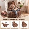 Afbeelding van HOMCOM Massage Relaxfauteuil - Kunstleer - 94L x 85B x 104H cm - Lichtbruin