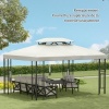 Afbeelding van HOMCOM Vervangend dak voor tuinpaviljoen, waterdicht polyester, 3 x 4 m, crème