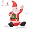 Afbeelding van HOMCOM Zelfopblaasbare Kerstman met ventilator en LED-verlichting