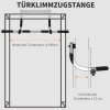 Afbeelding van HOMCOM Optrekstang van staal, schuim en PE, 92L x 40B x 17H cm, Zwart
