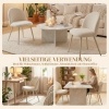 Afbeelding van HOMCOM Eetkamerstoel - Crème-wit, Polyester en Metaal, 57,5x50,5x78,5 cm