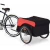 Afbeelding van HOMCOM fietsaanhanger met twee reflectoren - zwart