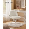 Afbeelding van Fauteuil van fleece stof in crèmewit