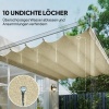 Afbeelding van Outsunny vervangend waterdicht dak voor 3x3 m pergola, crème wit, 250 x 255 cm
