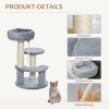 Afbeelding van PawHut kattenboom klimboom grijs Ø 40 x h 65 cm