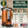 Afbeelding van TRESKO® Glühweinketel RVS - Glühweinmachine voor warme dranken (10L, Koper)