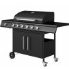 Afbeelding van Outsunny - Gasbarbecue - Staal - 144,5L x 56B x 110H cm - Zwart