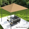Afbeelding van Outsunny vervangend partytentdak, polyester zonbescherming, beige 3 x 3 m