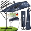 Afbeelding van Tillvex® Rechthoekige Aluminium Parasol Ø 330 cm met LED en Afdekking, 360° Draaibaar
