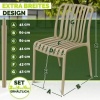 Afbeelding van tillvex® 2-delige Stapelbare Tuinstoelen Weerbestendig zonder Armleuning