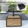 Afbeelding van Outsunny 3-in-1 Parasolstandaard 80 kg, vulbaar met planten, met wielen, zwart voor balkon