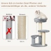 Afbeelding van PawHut kattenboom klimboom grijs Ø 40 x h 65 cm