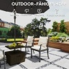 Afbeelding van Outsunny 3-in-1 Parasolstandaard 80 kg, vulbaar met planten, met wielen, zwart voor balkon
