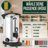 Afbeelding van TRESKO® Glühweinkoker Inmaakketel RVS 20 L 2500 W voor warme dranken