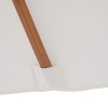 Afbeelding van Outsunny Parasol van Tannenhout, Bamboe, Polyester - Crèmewit - L200 x B150 x H235 cm