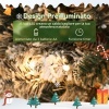 Afbeelding van HOMCOM Kerstkrans met sneeuw, 60 cm, 35 witte LED-lampen, dennenappels, met timer, groen