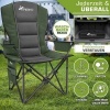 Afbeelding van TRESKO® Opvouwbare Campingstoel tot 150 kg met Armleuningen en Bekerhouder