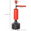 Afbeelding van HOMCOM Vrijstaande bokszak met accessoires - Zwart/Rood A91-100