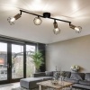 Afbeelding van Moderne plafondlamp Globo - Zwart - H:20,5cm - E14 - Voor binnen - Metaal