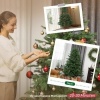 Afbeelding van HOMCOM Kunststof Kerstboom, staal 110L x 110B x 180H cm Groen
