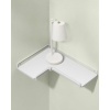 Afbeelding van Vasagle - Set van 2 L-vormige wandplanken - 40x29 cm - Wit - Industrieel design