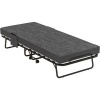 Afbeelding van HOMCOM Opklapbed van polyester en staal - 190L x 80B x 42H cm - Donkergrijs