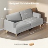 Afbeelding van Homcom 3-zitsbank van polyester - 188L x 80B x 86H cm - Lichtgrijs