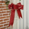 Afbeelding van Outsunny Verlichte Kerstdecoratie Staal en Polyester 44x44x215 cm Rood en Bruin