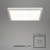 Afbeelding van BRILONER FREE - Plafondlamp met achtergrondverlichting - LED - 18 W - 2400 Lumen - vierkant - wit zi