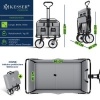 Afbeelding van KESSER® Bolderkar opvouwbare Bolderwagen | incl. 2 netzakken Strandkar | PVC banden | tot 80 kg draa