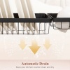 Afbeelding van HOMCOM Afwasrek van staal - 81,5L x 31,5B x 53,5H cm - Zwart