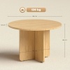 Afbeelding van HOMCOM Ronde Bamboe Salontafel Ø66 cm, Moderne Bijzettafel, Belastbaar tot 120 kg, Natuur