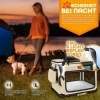 Afbeelding van TRESKO® Opvouwbare hondenbox met likmat en spatel, L, 70 x 52 x 52 cm, beige