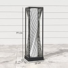 Afbeelding van Outsunny Rieten Lamp Staal, PE-Rattan 22L x 22B x 77H cm Grijs