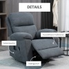 Afbeelding van HOMCOM massagestoel met sta-op functie en 8 vibratiemotoren - grijs