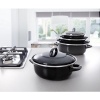 Afbeelding van BK Fortalit Emaille Braadpan 24cm/2.5L - Inductie - Ovenbestendig - Zwart/Blauw