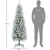 Afbeelding van HOMCOM Kunststof Kerstboom met Metaal, 65L x 65B x 183H cm, Groen