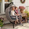 Afbeelding van Outsunny - Hangstoel met zakken - Polyester - Bruin