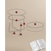 Afbeelding van Parya Home - Ronde salontafel met opbergruimte - Wit-kameelbruin - 75 x 45 cm