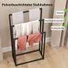Afbeelding van HOMCOM Vrijstaande Handdoekhouder met 3 Stangen voor de Badkamer, 45 x 21,5 x 85 cm