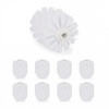 Afbeelding van Relaxdays toiletborstelkoppen set van 9, kunststof, 12 mm schroefdraad, D: 8 cm, wit