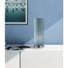 Afbeelding van Fischer & Honsel Tafellamp Thor E14 chroomkleurig met stoffen kap, 35 cm hoog