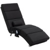 Afbeelding van HOMCOM Chaise Longue massagestoel met 8 massagestanden, zwart, 168 x 56 x 84 cm
