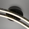 Afbeelding van Briloner REY Plafond- en Wandlamp met Glittereffect - 12W - 1400 lm - Warm Wit - Zwart